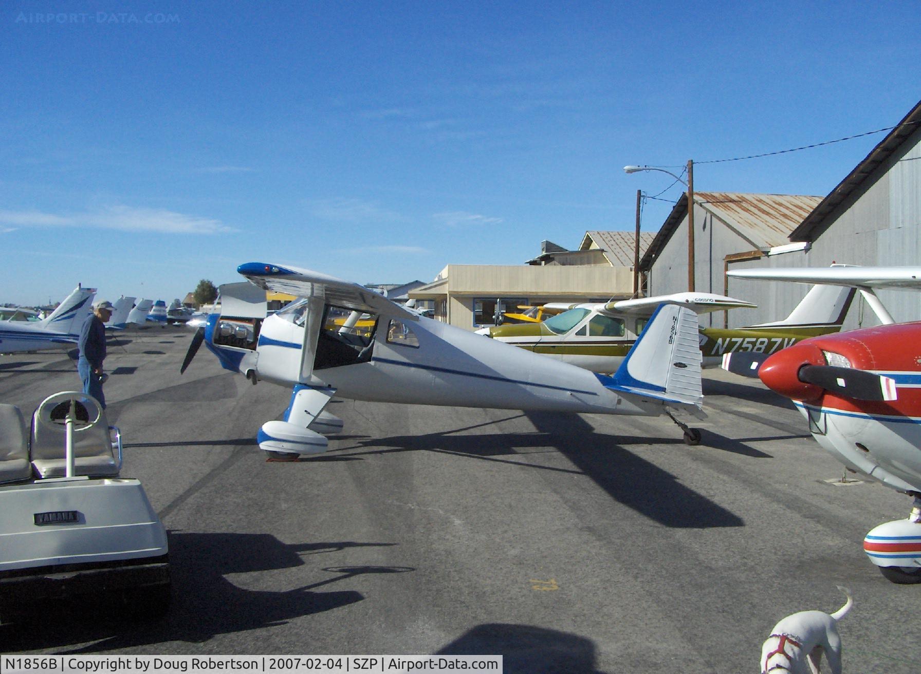 N1856B, Luscombe 8F Silvaire C/N 6283, 1957 Luscombe 8F SILVAIRE, Continental C90 90 Hp