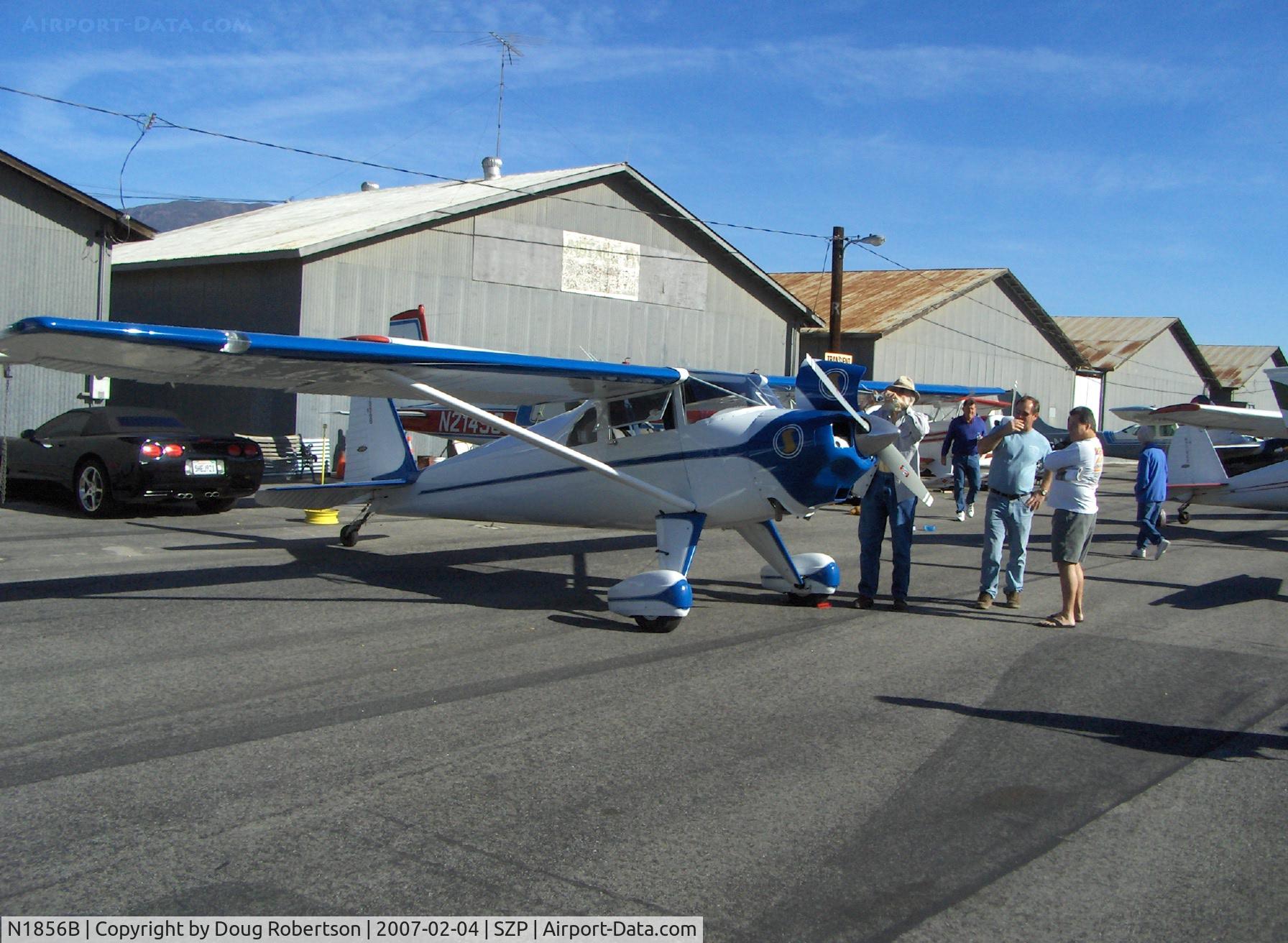 N1856B, Luscombe 8F Silvaire C/N 6283, 1957 Luscombe 8F SILVAIRE, Continental C90 90 Hp