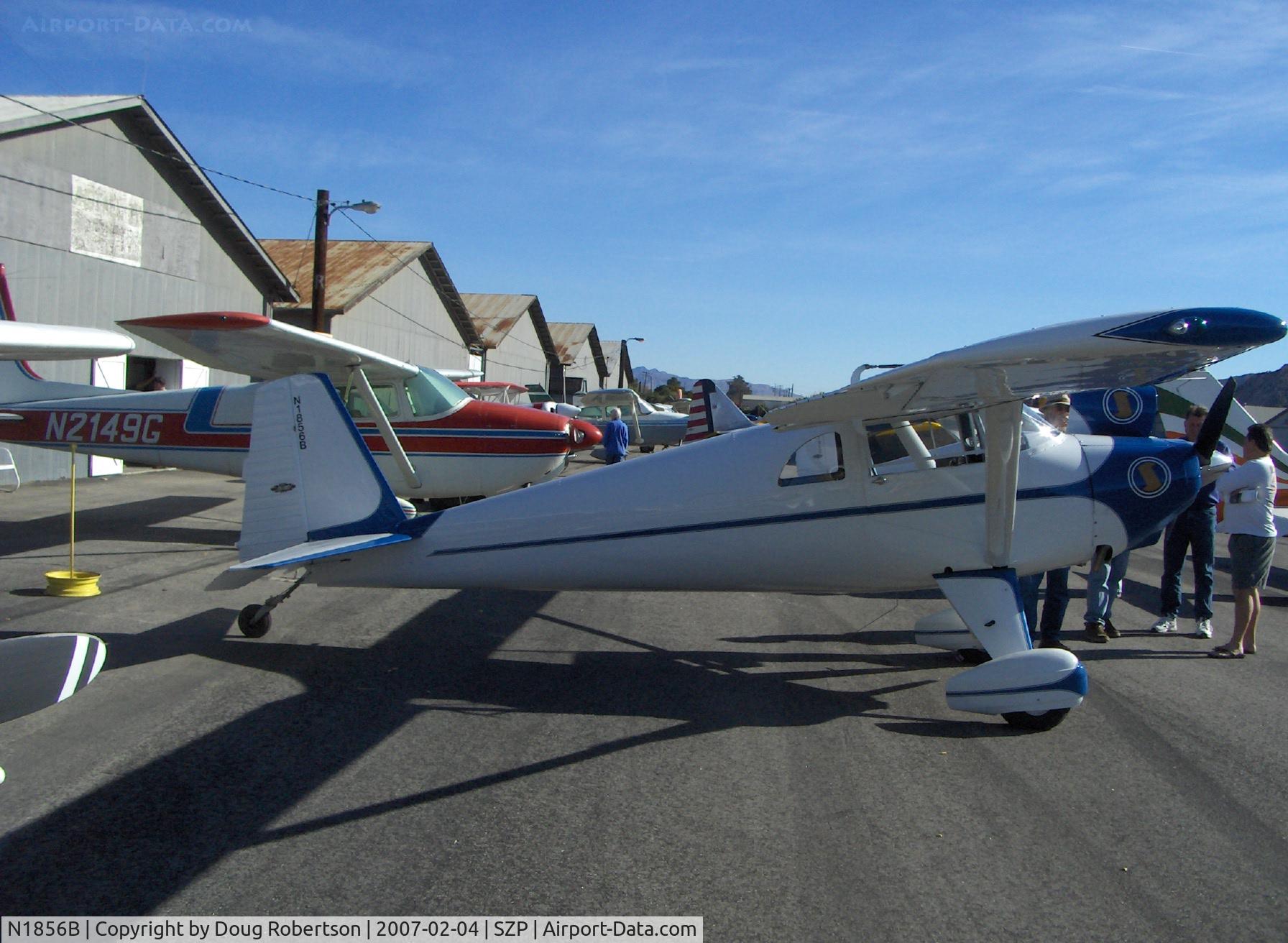 N1856B, Luscombe 8F Silvaire C/N 6283, 1957 Luscombe 8F SILVAIRE, Continental C90 90 Hp