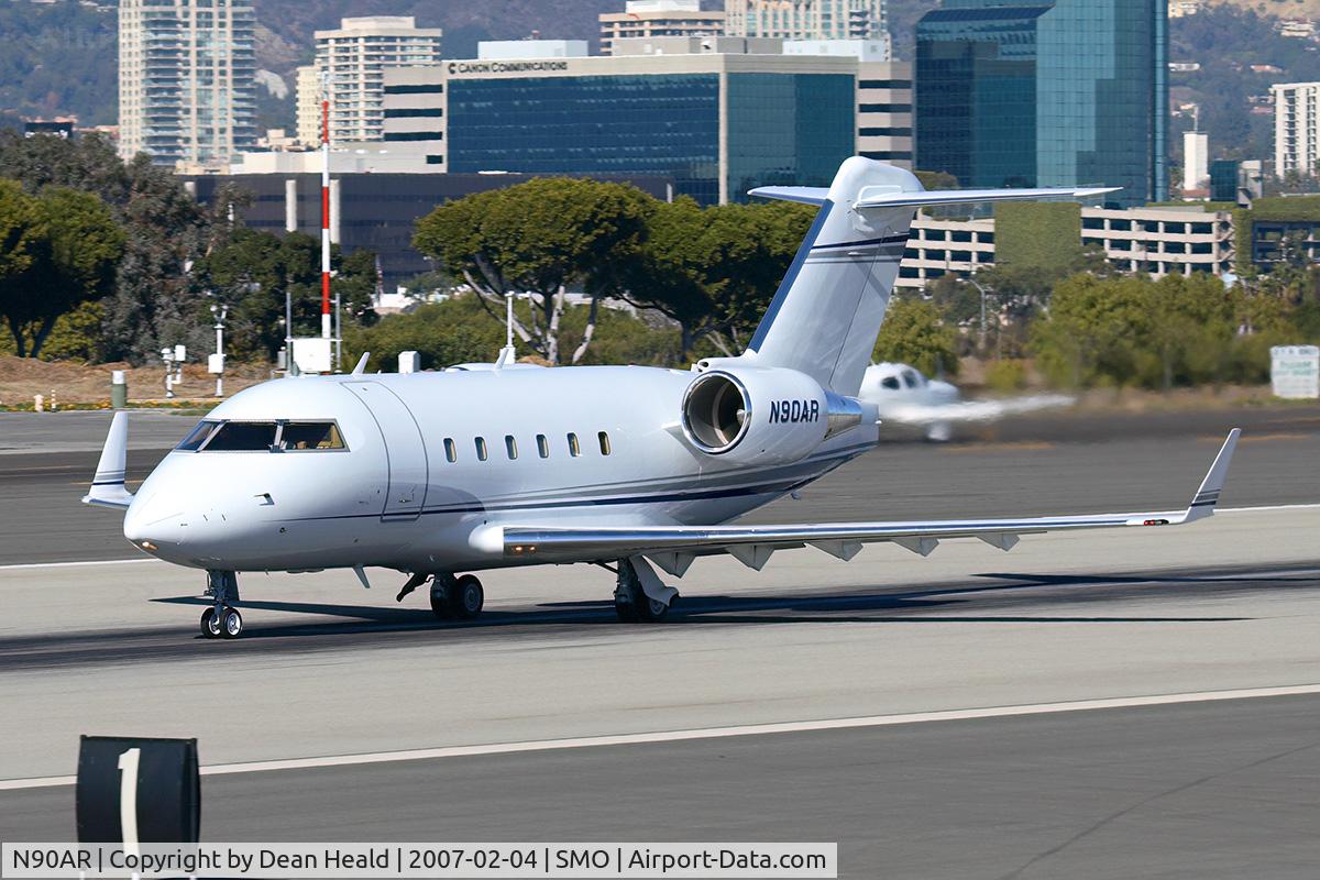 N90AR, 1993 Canadair Challenger 601-3R (CL-600-2B16) C/N 5137, AVN Air LLC's 1993 Canadair Challenger 604 on takeoff roll on RWY 21 enroute to San Francisco Int'l (KSFO).