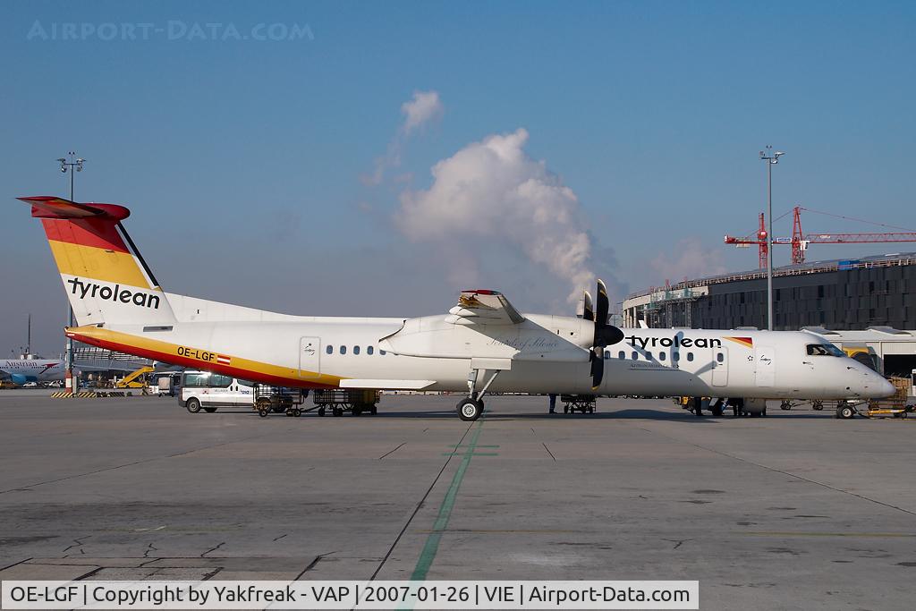 OE-LGF, 2002 De Havilland Canada DHC-8-402Q Dash 8 C/N 4068, The last Tyrolean Airways Dash 8-400 - all others are repainted into Austrian Arrows colors