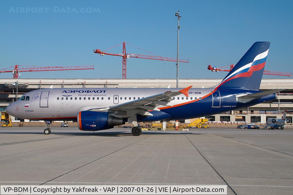 VP-BDM, 2003 Airbus A319-111 C/N 2069, Aeroflot Airbus 319