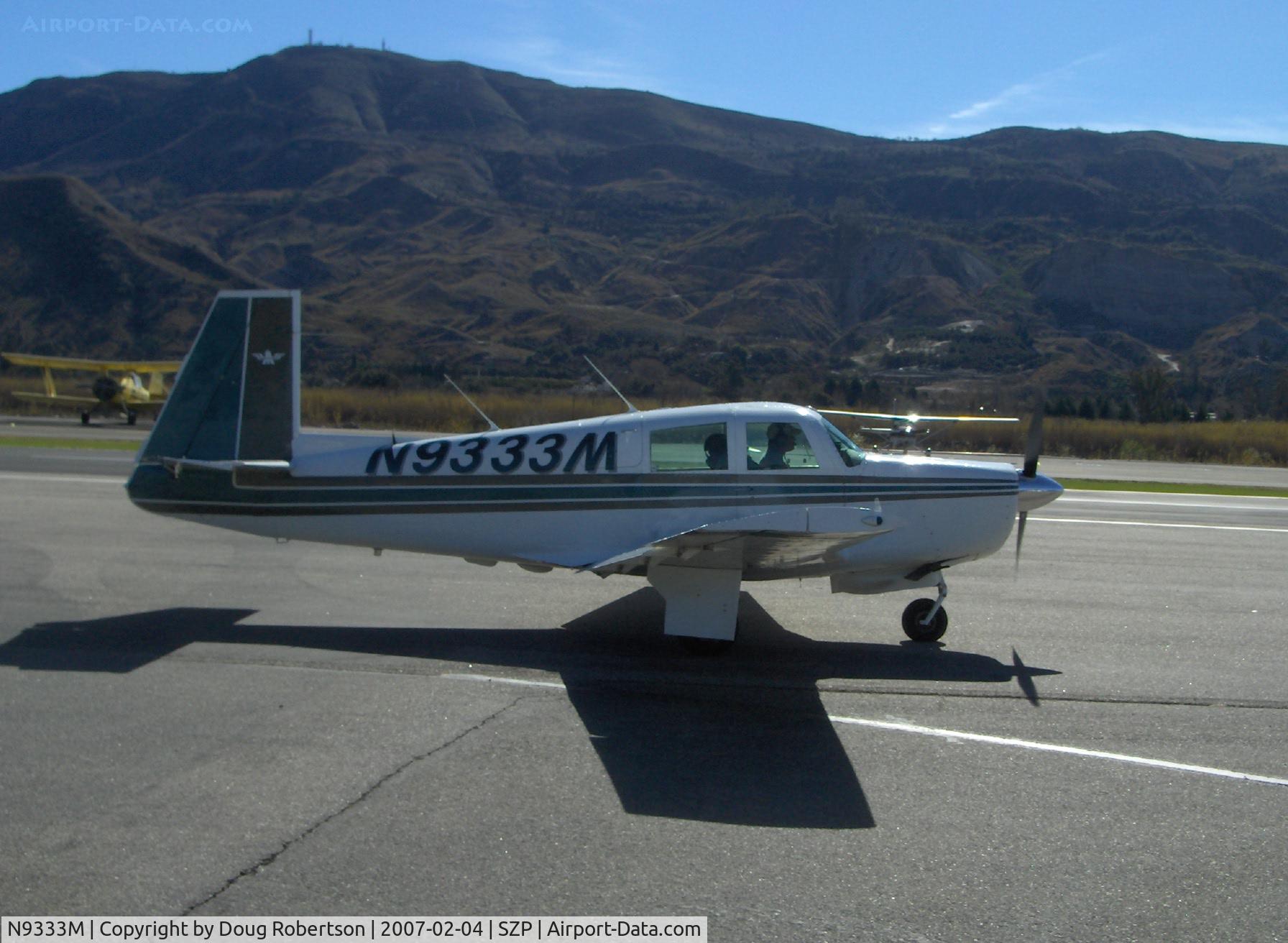N9333M, 1966 Mooney M20E C/N 1265, 1966 Mooney M20E SUPER 21, Lycoming O&VO-360 200 Hp, taxi to Rwy 04