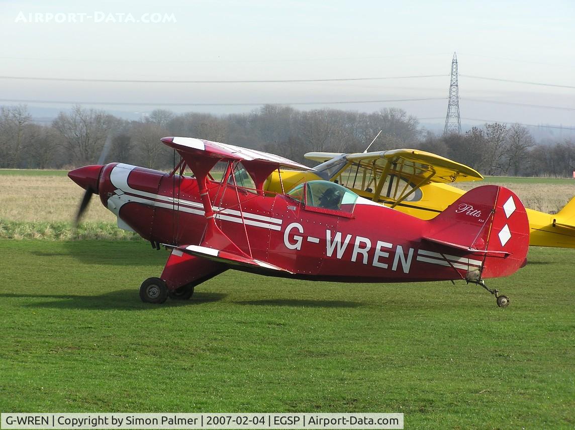 G-WREN, 1980 Aerotek Pitts S-2A Special C/N 2229, Pitts S-2A taxiing out at Sibson