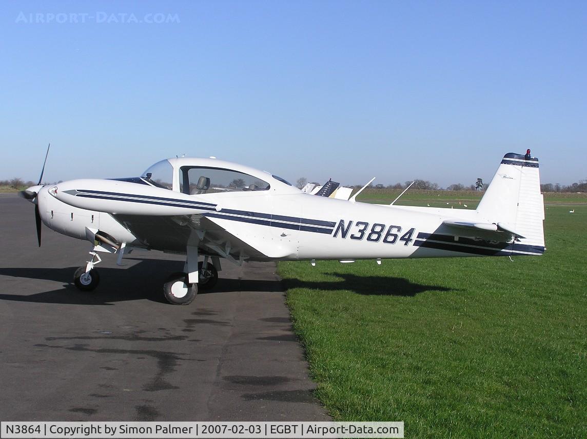 N3864, 1951 Ryan Navion B C/N NAV-4-2285B, Ryan Navion sitting in the sun at Turweston
