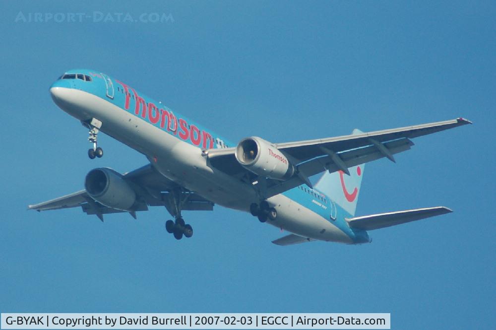 G-BYAK, 1993 Boeing 757-204 C/N 26267, Thomson - Landing