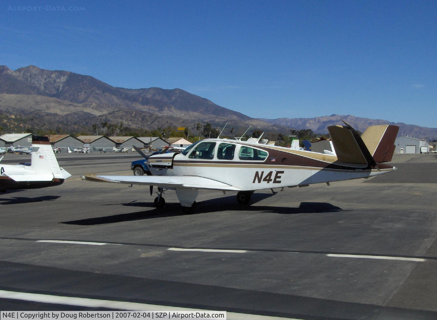 N4E, 1975 Beech V35B Bonanza C/N D-9740, 1975 Beech V35B BONANZA, Continental IO-520-B 285 Hp, transient parking