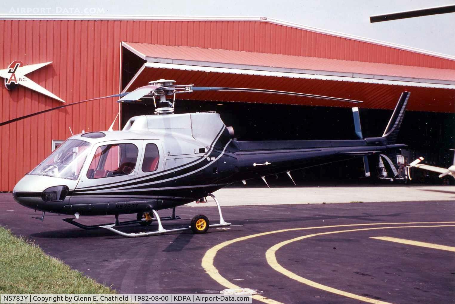 N5783Y, Aerospatiale AS-350D AStar C/N 1423, Photo taken for aircraft recognition training
