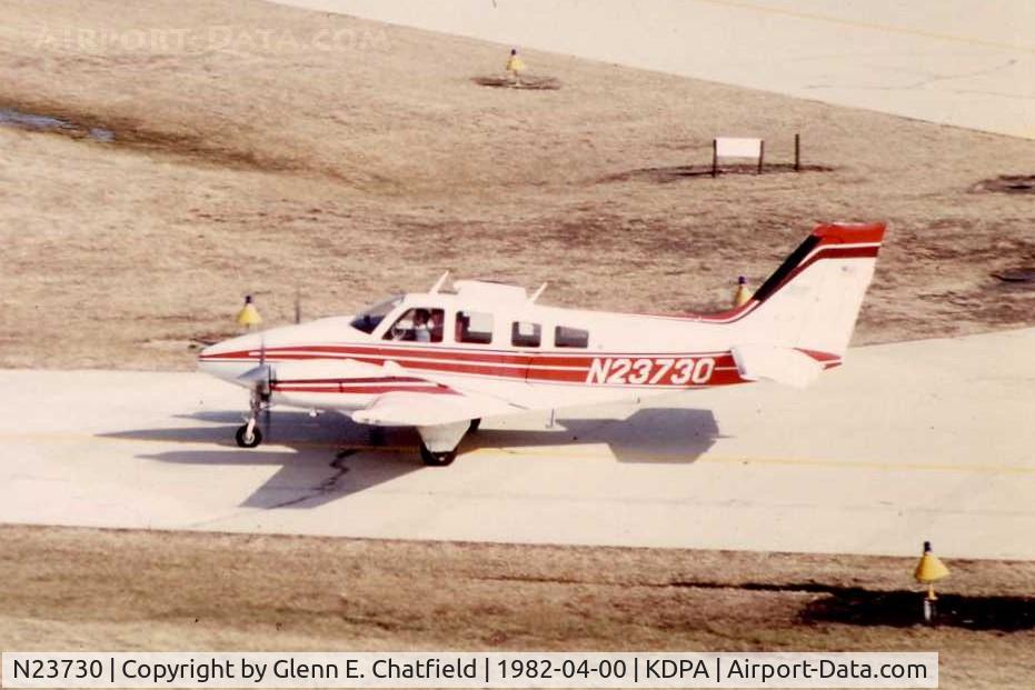 N23730, 1977 Beech 58P Baron C/N TJ-130, Photo taken for aircraft recognition training