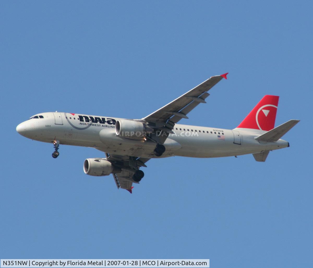 N351NW, 1997 Airbus A320-212 C/N 766, Northwest A320