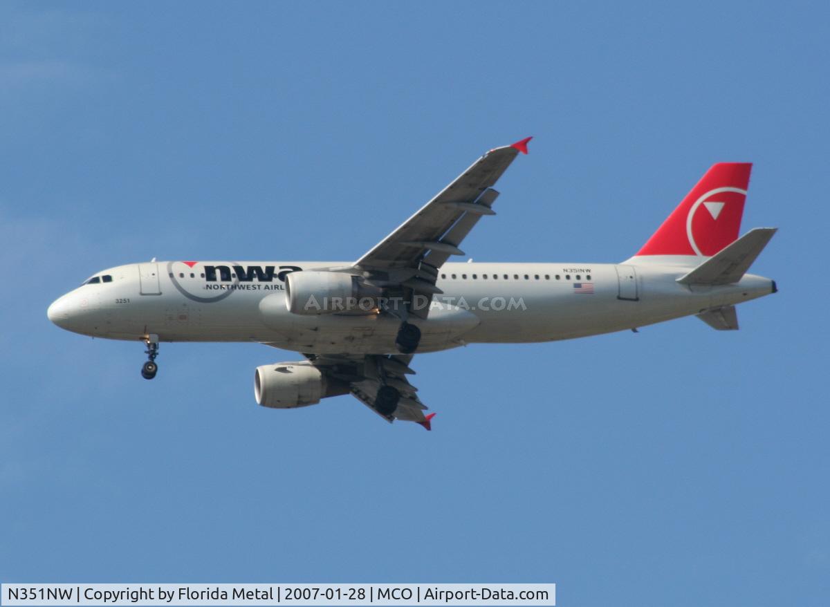 N351NW, 1997 Airbus A320-212 C/N 766, Northwest A320