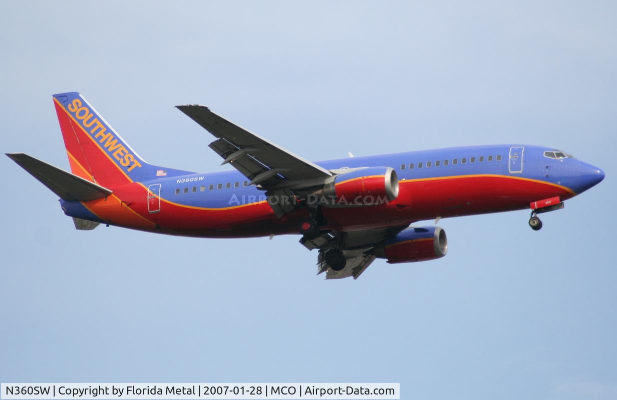 N360SW, 1992 Boeing 737-3H4 C/N 26571, Southwest