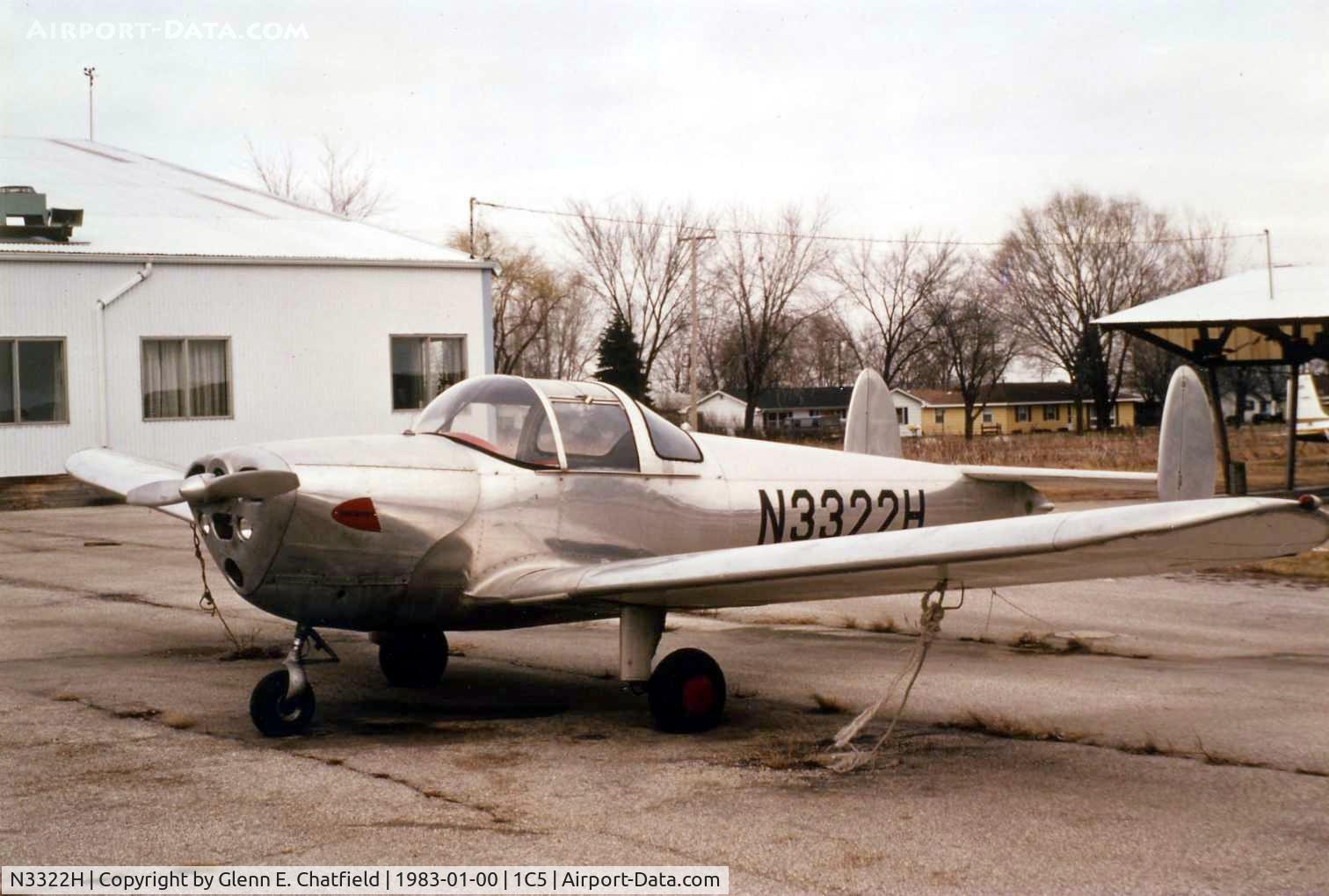 N3322H, 1947 Erco 415CD Ercoupe C/N 3947, Photo taken for aircraft recognition training
