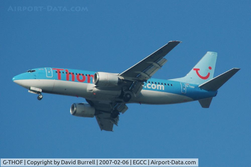 G-THOF, 1995 Boeing 737-3Q8 C/N 26314, Thomson - Landing