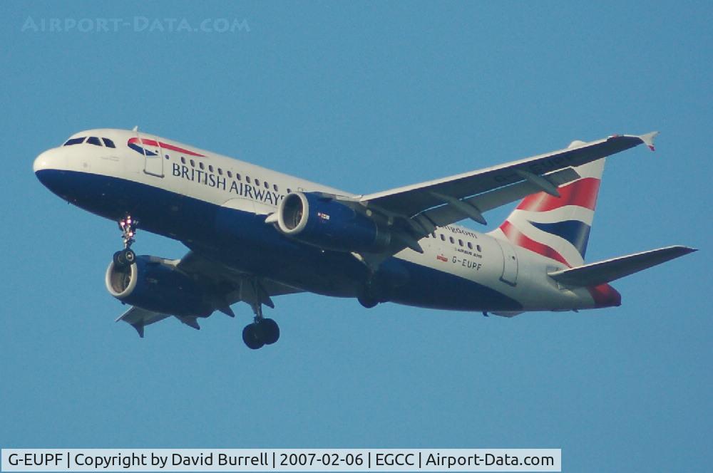G-EUPF, 2000 Airbus A319-131 C/N 1197, British Airways - Landing