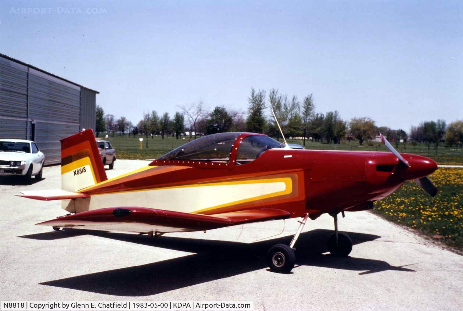 N8818, 1978 Thorp T-18 Tiger C/N 312, Photo taken for aircraft recognition training as example of home-builts