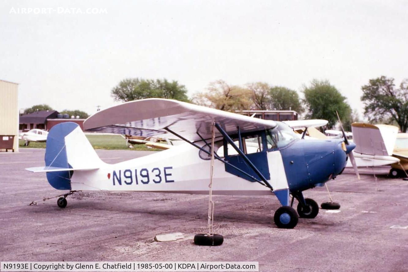N9193E, 1946 Aeronca 11AC Chief C/N 11AC-827, Photo taken for aircraft recognition training