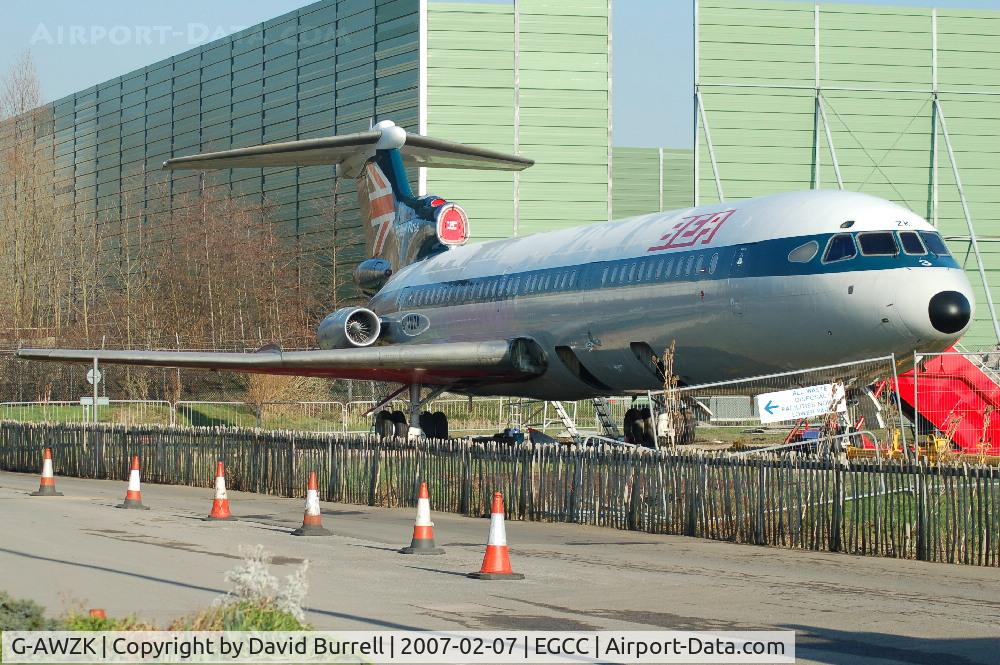 G-AWZK, 1971 Hawker Siddeley HS-121 Trident 3B-101 C/N 2312, Trident under restoration - Manchester AVP