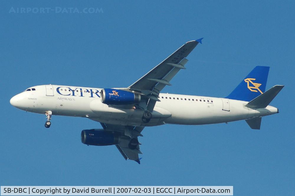 5B-DBC, 1992 Airbus A320-231 C/N 295, Cyprus Airways - Landing