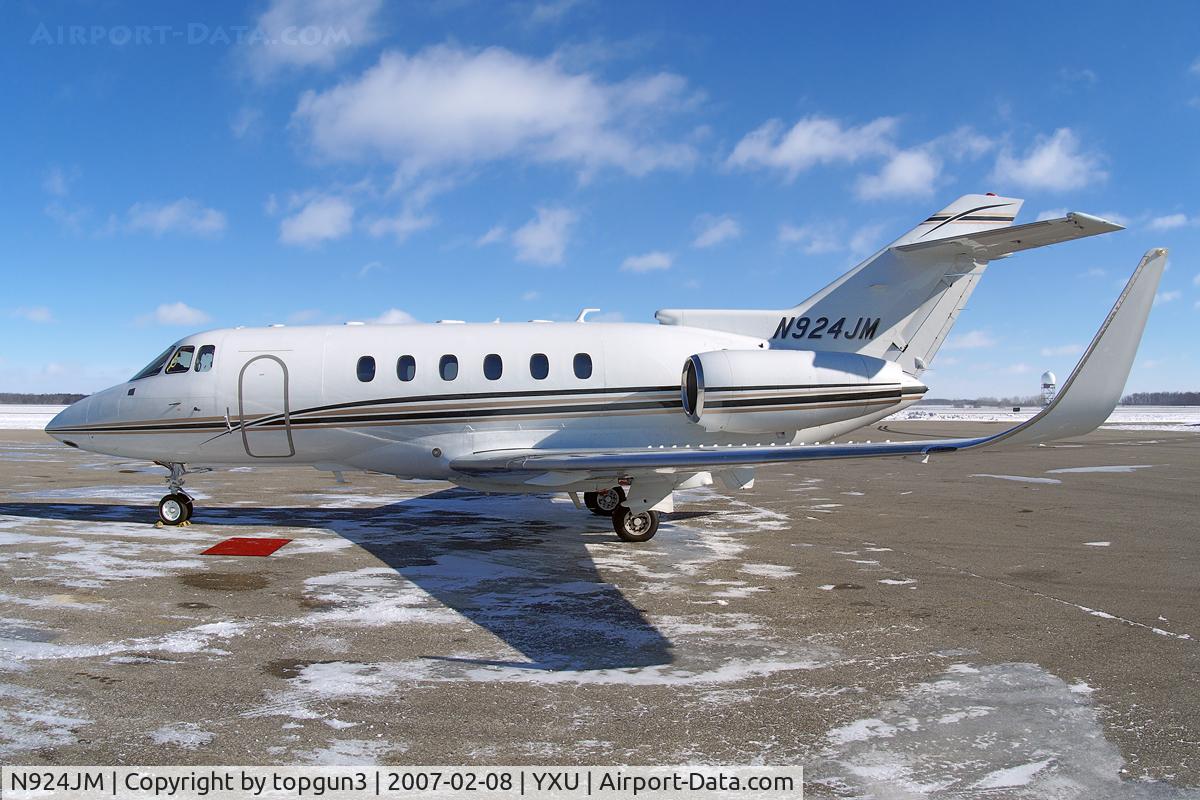 N924JM, 1996 Raytheon Hawker 800XP C/N 258312, Parked at ESSO ramp.