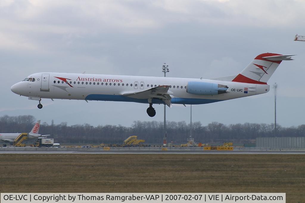 OE-LVC, 1993 Fokker 100 (F-28-0100) C/N 11446, Austrian Arrows Fokker 100