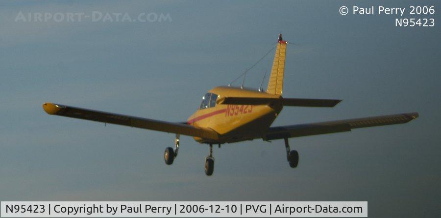 N95423, 1969 Piper PA-28-140 C/N 28-25941, New colors on this local bird