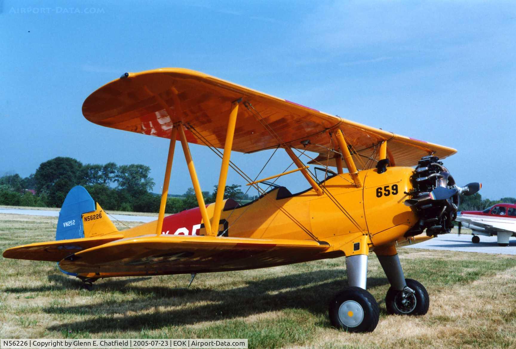 N56226, 1941 Boeing A75L3 C/N 75-888, At the liason bird fly in