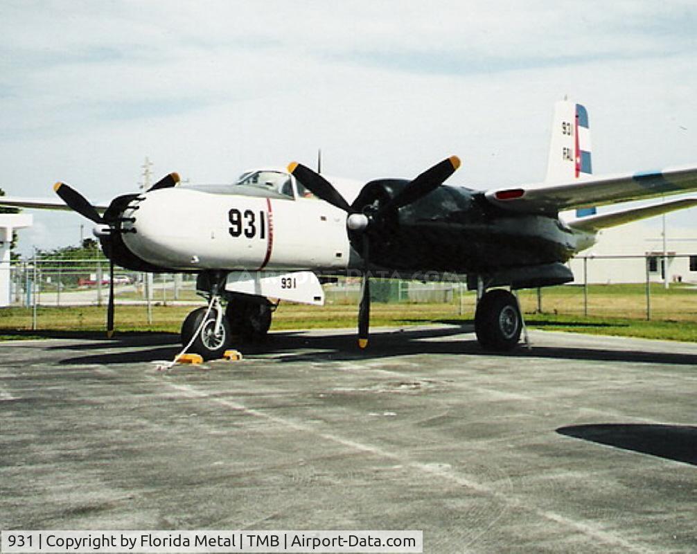931, 1944 Douglas A-26B Invader C/N 28719, Cuba Air Force