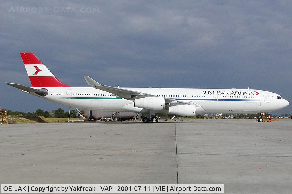 OE-LAK, 1997 Airbus A340-313 C/N 169, Austrian Airlines Airbus 340-300