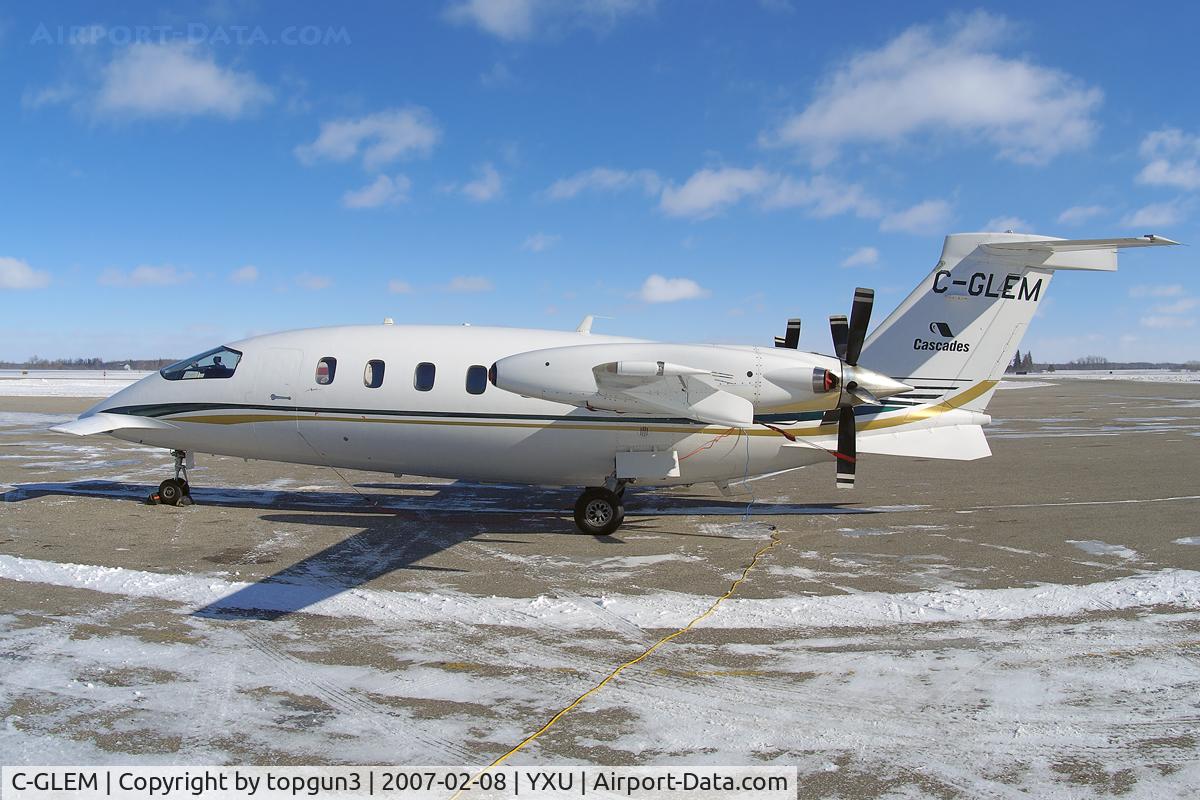 C-GLEM, 1991 Piaggio P-180 Avanti C/N 1009, Parked at ESSO ramp.