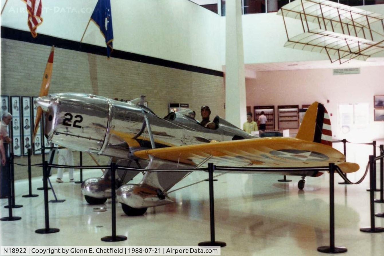 N18922, 1939 Ryan Aeronautical ST-A C/N 312, YPT-16 40-44 at the Air Force Museum