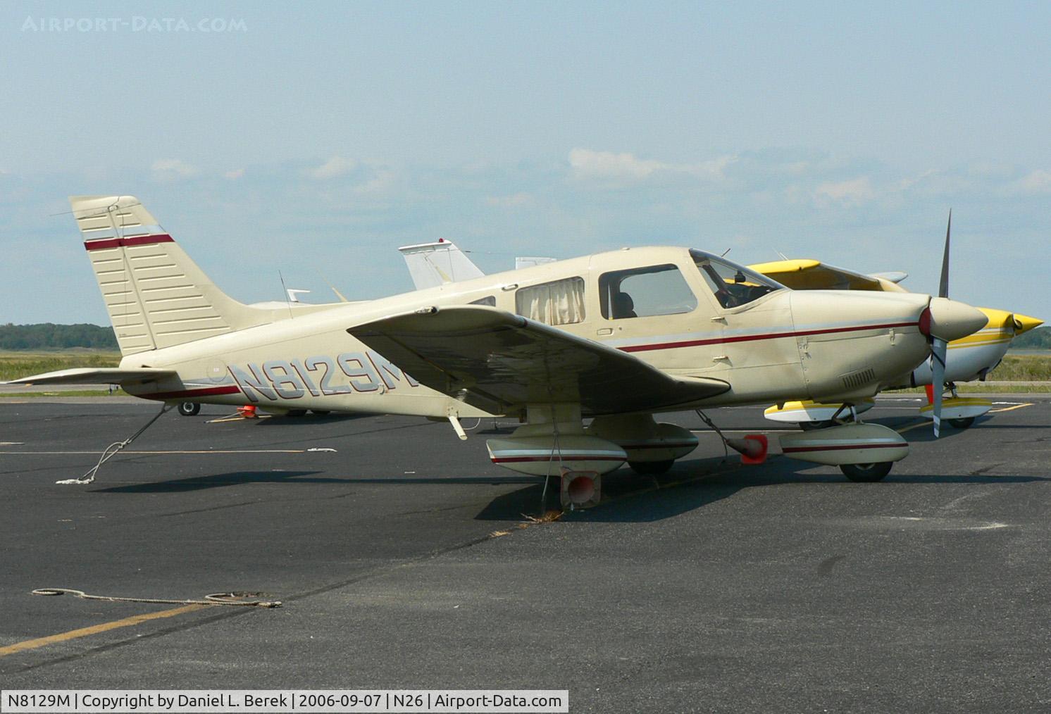 N8129M, 1982 Piper PA-28-181 C/N 28-8290094, A 1982 Piper Archer takes in the sun and sea air at Ocean City.