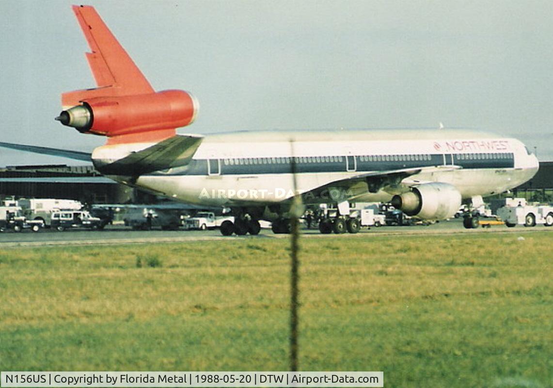 N156US, 1974 Douglas DC-10-40 C/N 46765, Northwest DC-10