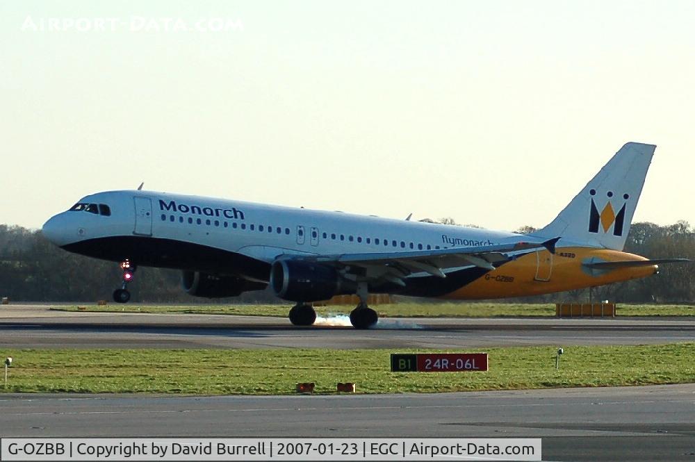 G-OZBB, 1994 Airbus A320-212 C/N 389, Monarch - Landing