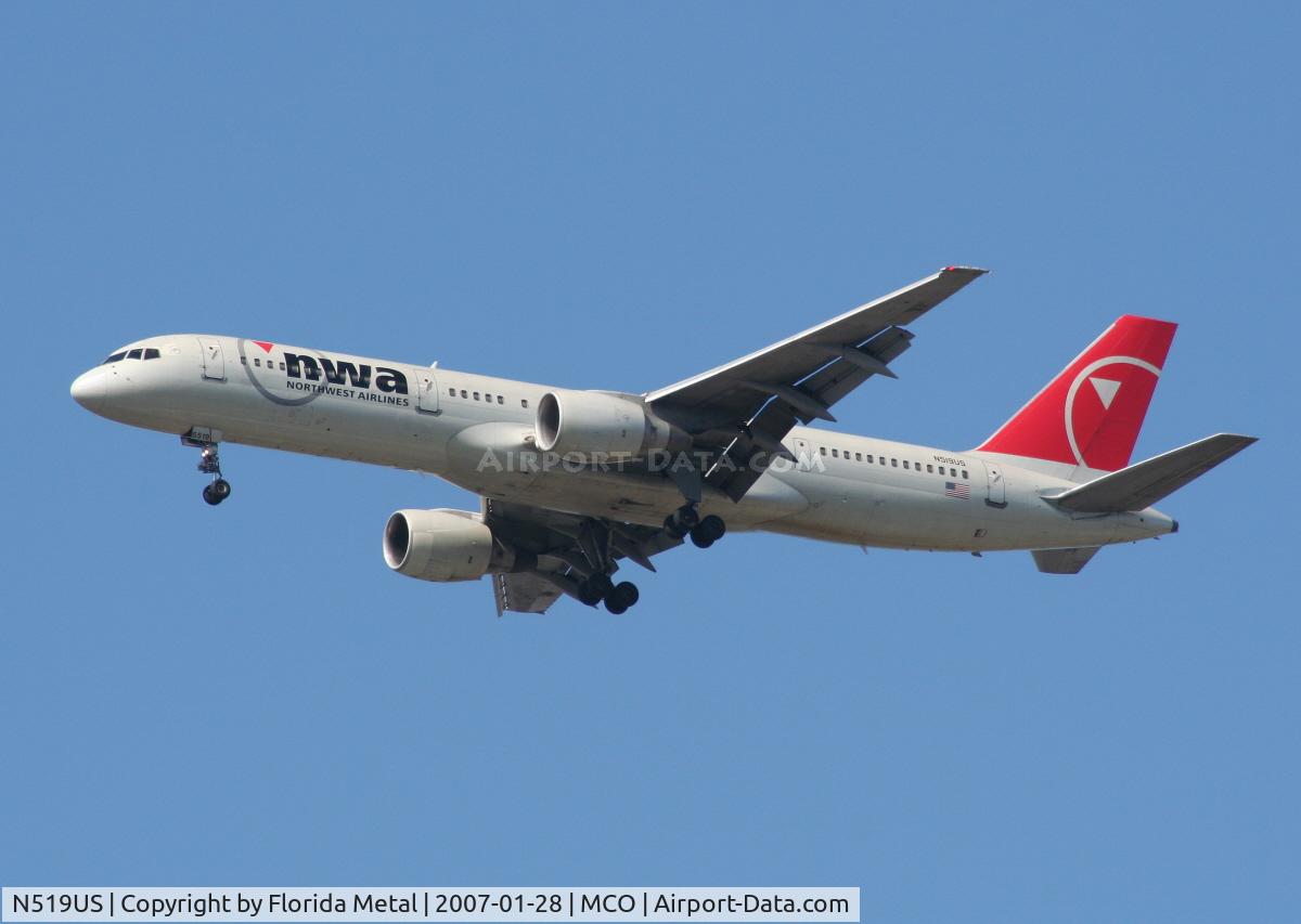 N519US, 1986 Boeing 757-251 C/N 23207, Northwest 757