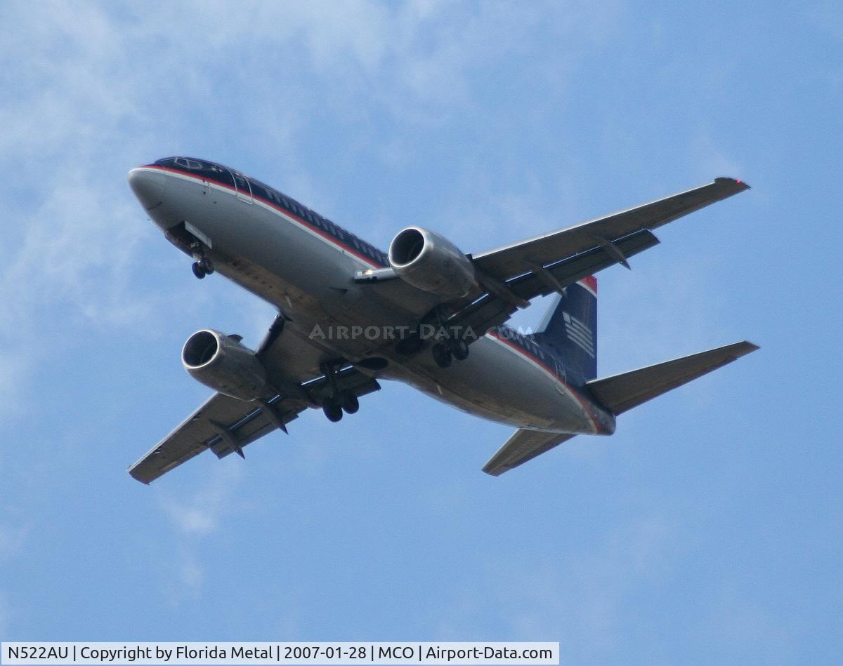 N522AU, 1988 Boeing 737-3B7 C/N 23857, U.S. Airways 737-400
