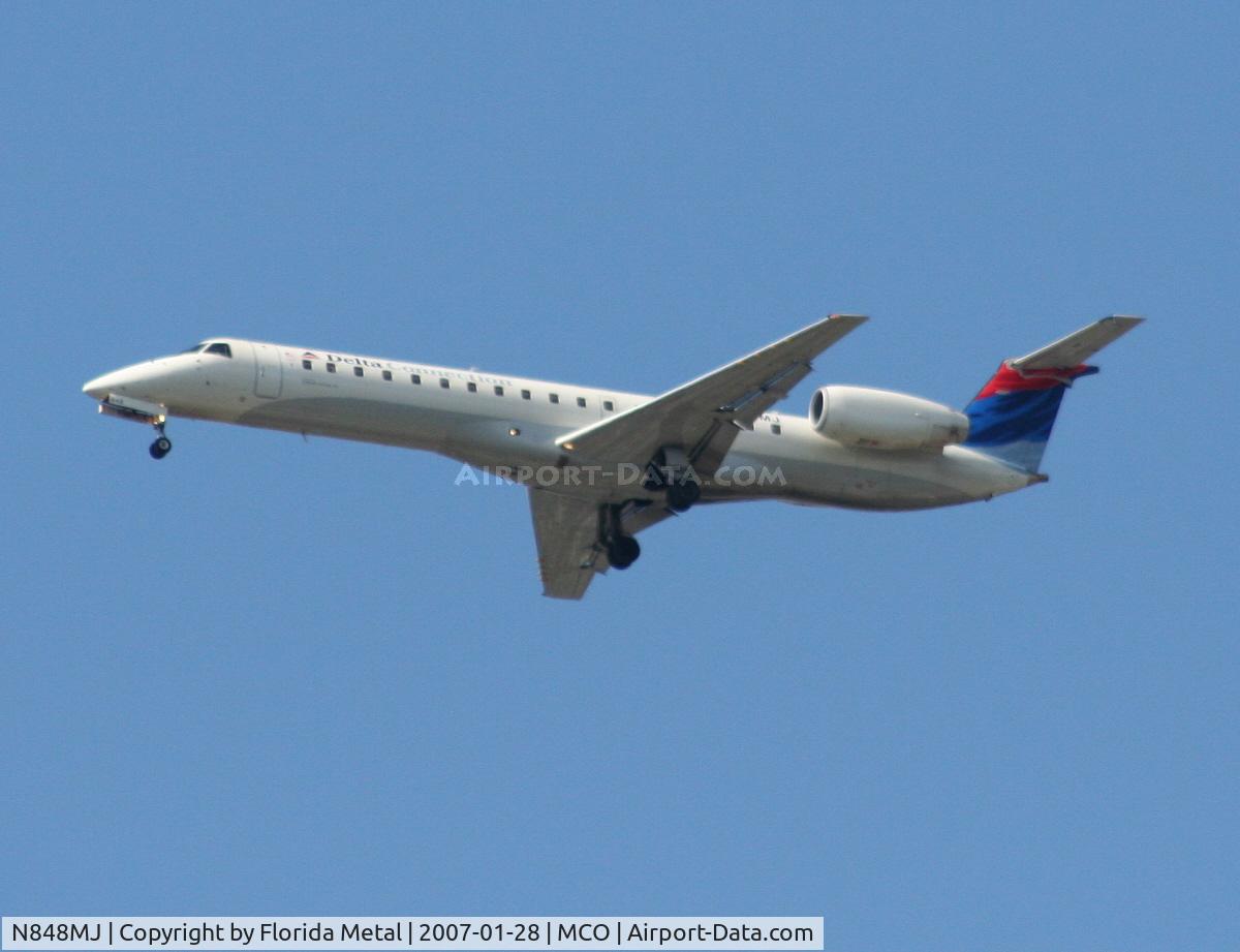 N848MJ, 2001 Embraer ERJ-145LR (EMB-145LR) C/N 145530, Delta Connection