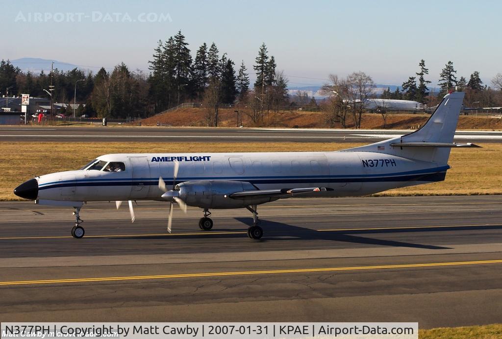 N377PH, 1983 Fairchild SA-227AC Metro III C/N AC-574, Departing Paine Field for KBFI