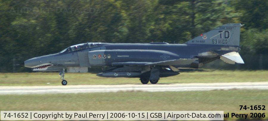 74-1652, 1974 McDonnell Douglas QF-4E Phantom II C/N 4911, Back on the ground. This runway is used to having Rhinos land on it