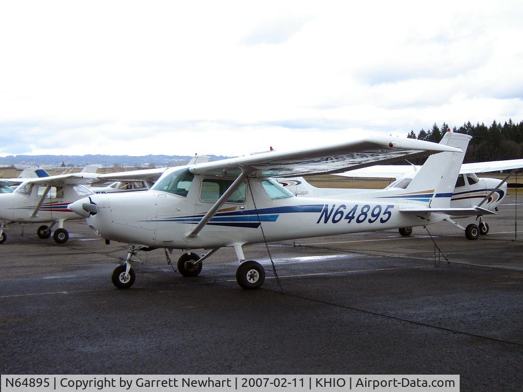 N64895, 1978 Cessna 152 C/N 15281461, sitting at Hillsboro Aviation's hangar at KHIO