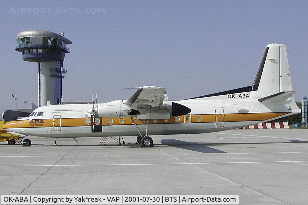OK-ABA, 1976 Fokker F-27-500RCF Friendship C/N 10530, ABA Fokker 27