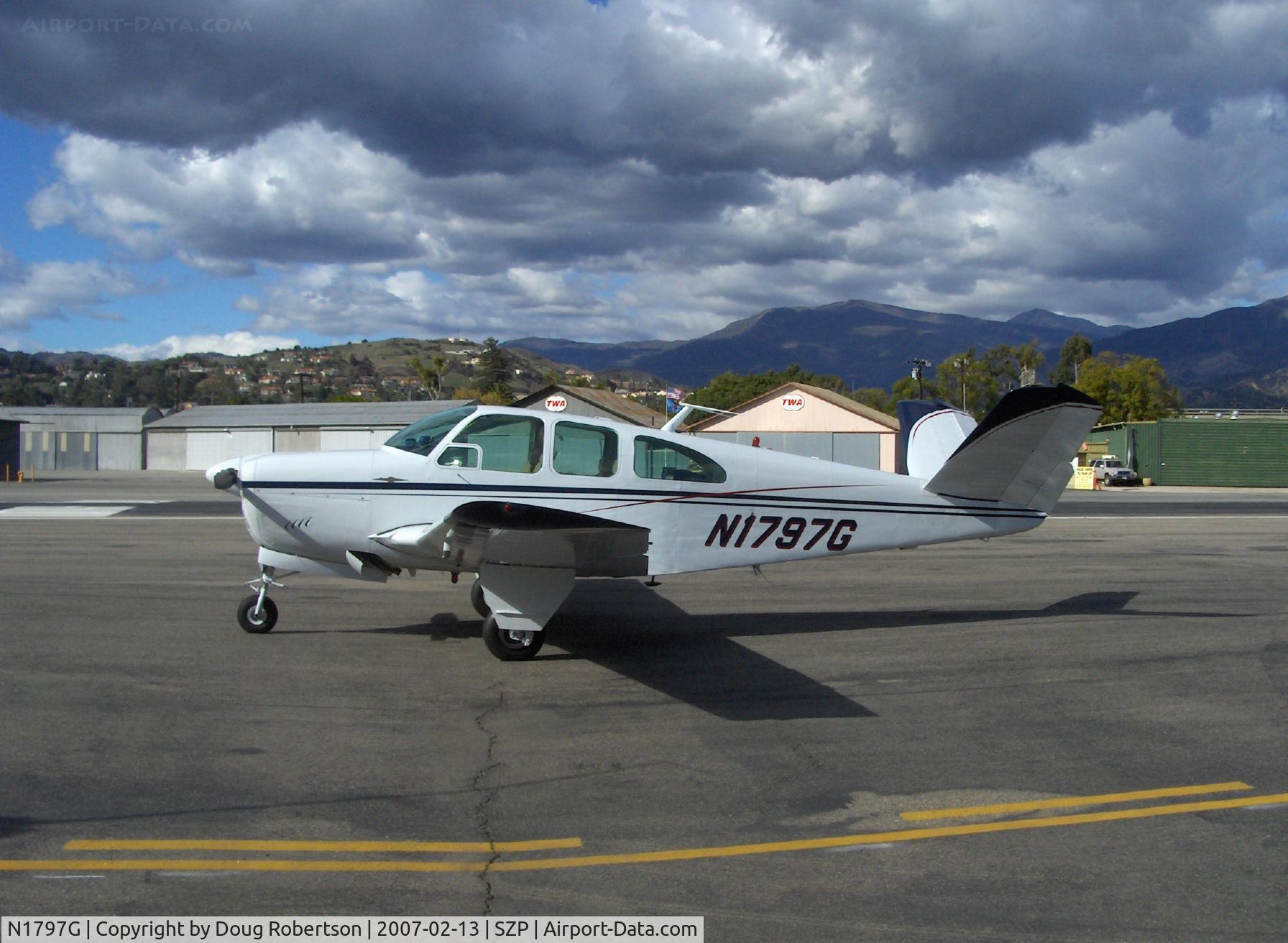 N1797G, 1962 Beech P35 Bonanza C/N D-6975, 1962 Beech P35 BONANZA, Continental O-470-N 260 Hp