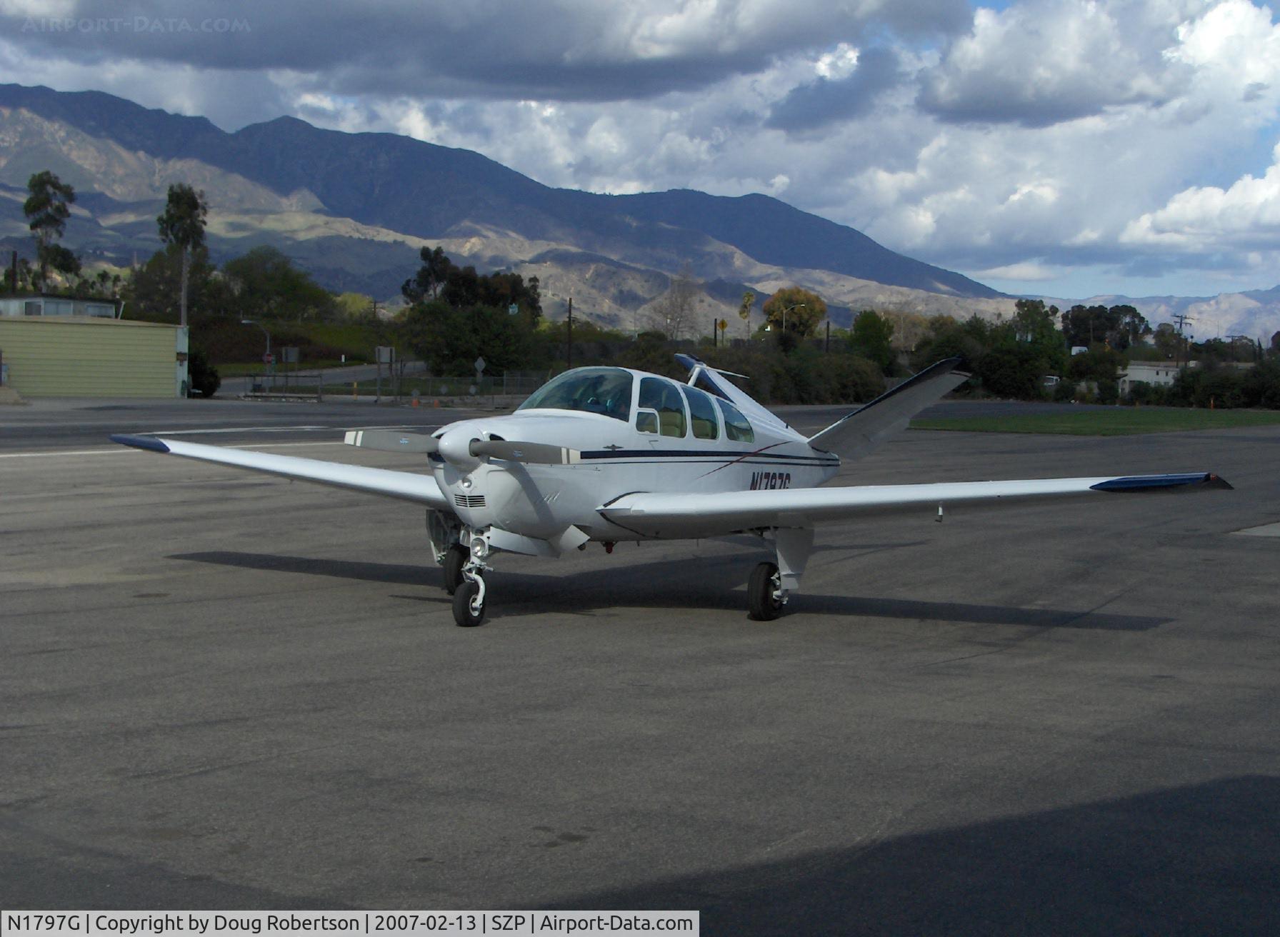 N1797G, 1962 Beech P35 Bonanza C/N D-6975, 1962 Beech P35 BONANZA, Continental O-470-N 260 Hp