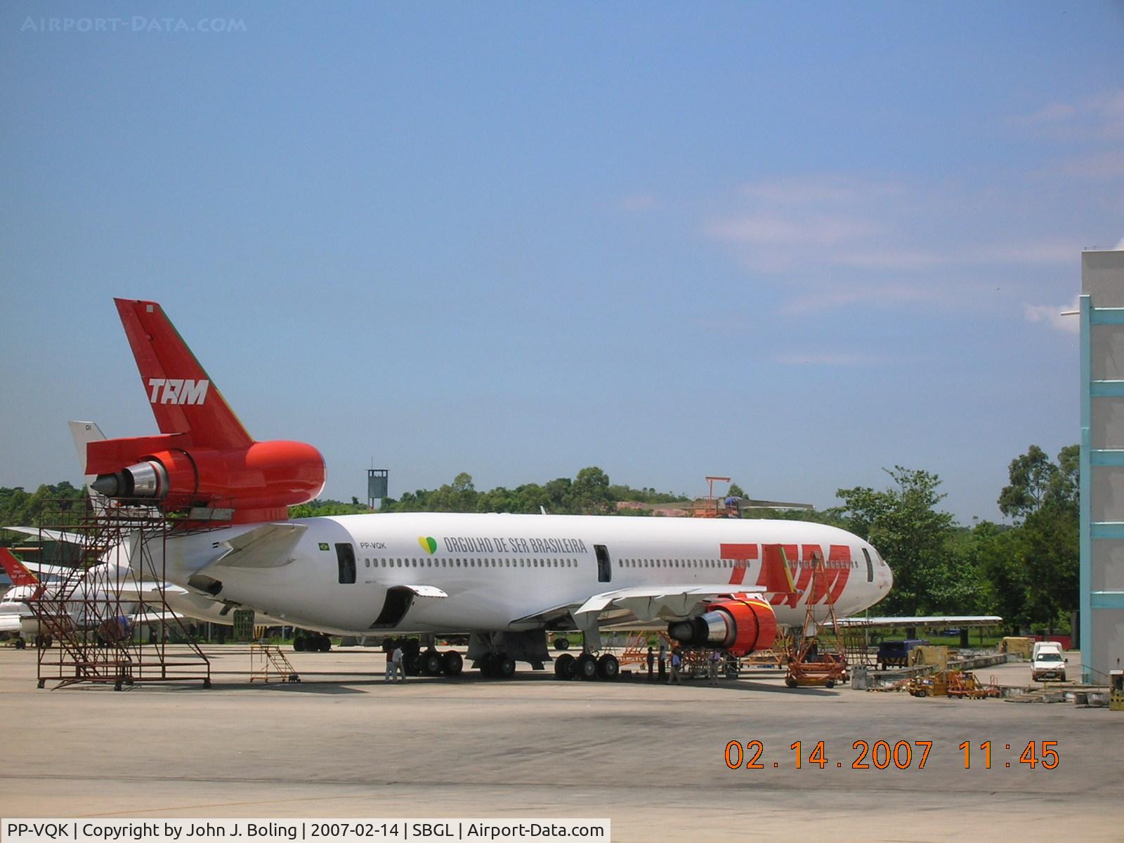 PP-VQK, 1997 McDonnell Douglas MD-11F C/N 48758, Engine change complete. Back in service soon