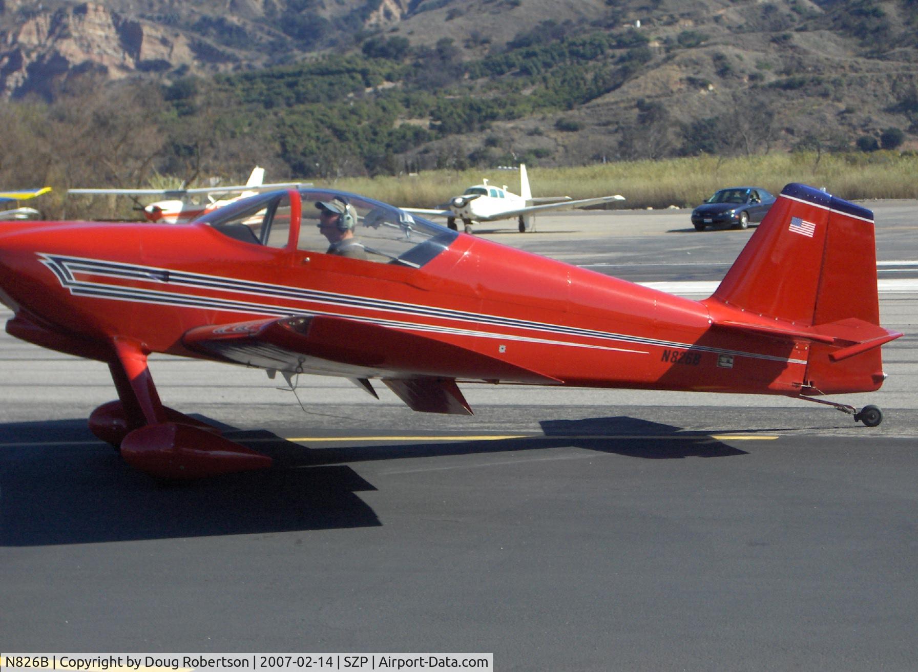 N826B, 1995 Vans RV-6 C/N 22290, 1995 Newhall VAN's RV-6, Lycoming O-320 150 Hp, taxi