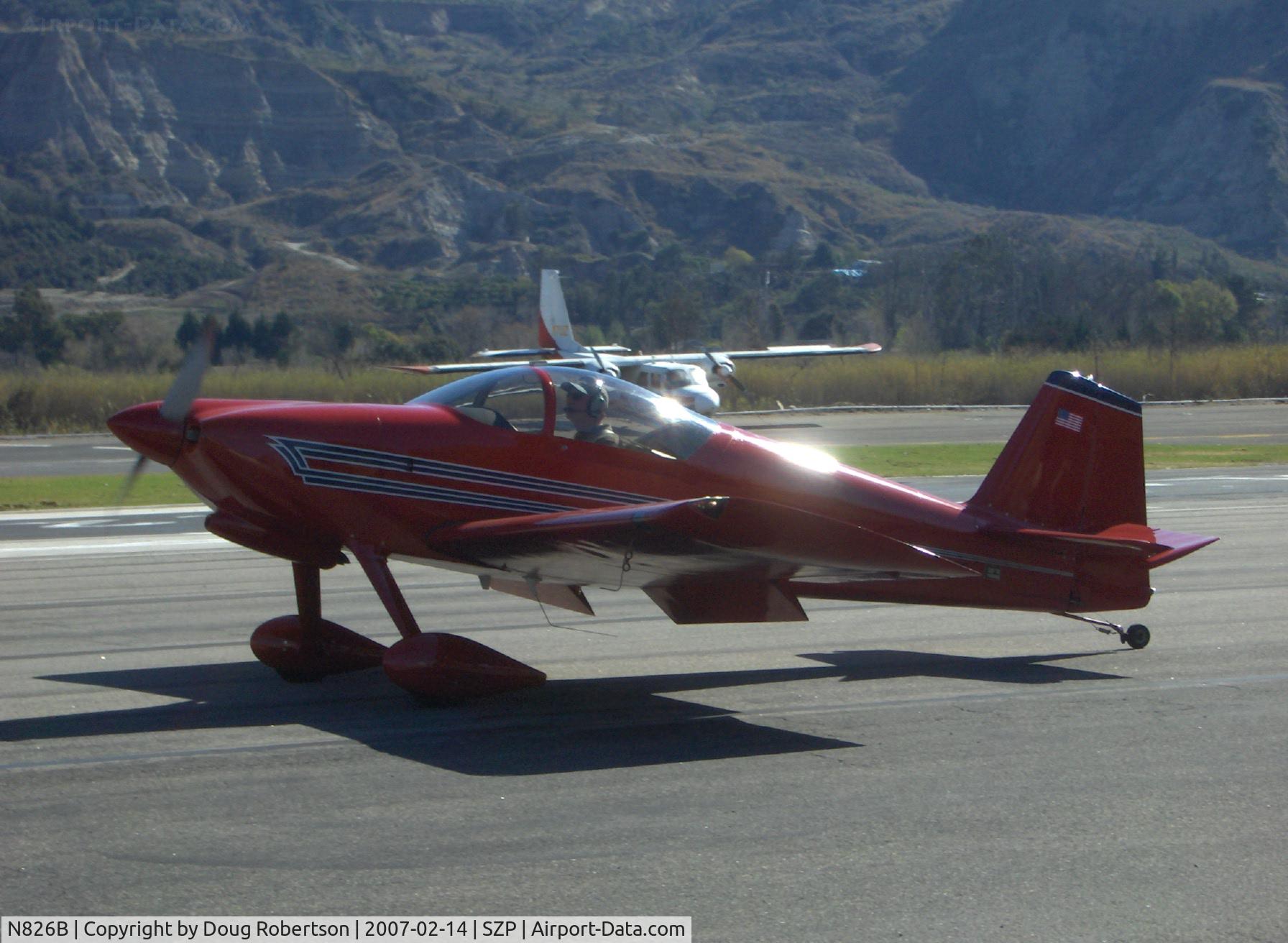 N826B, 1995 Vans RV-6 C/N 22290, 1995 Newhall VAN's RV-6, Lycoming O-320 150 Hp, taxi