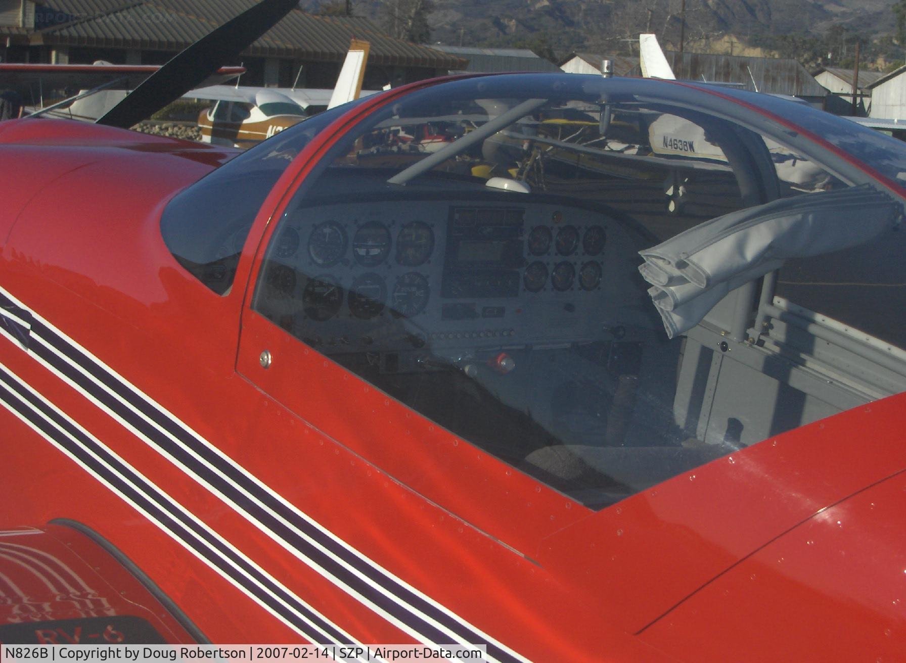 N826B, 1995 Vans RV-6 C/N 22290, 1995 Newhall VAN's RV-6, Lycoming O-320 150 Hp, full panel