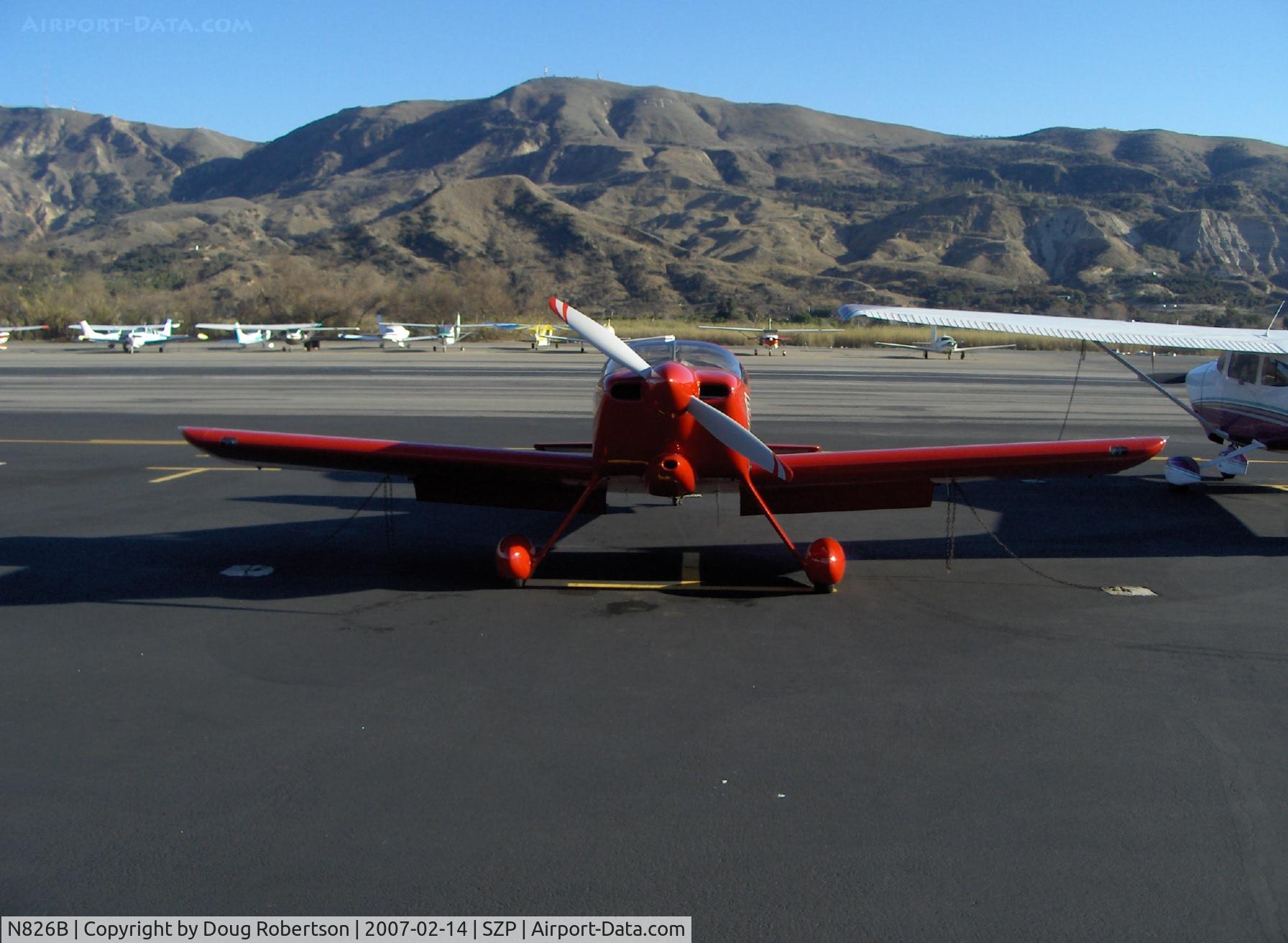 N826B, 1995 Vans RV-6 C/N 22290, 1995 Newhall VAN's RV-6, Lycoming O-320 150 Hp
