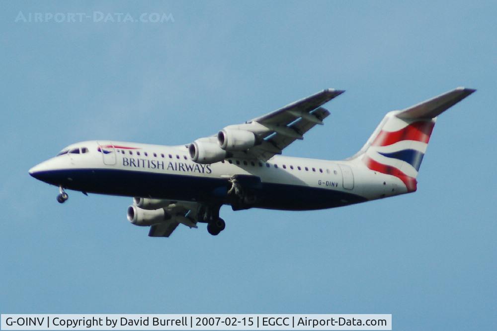 G-OINV, 1990 British Aerospace BAe.146-300 C/N E3171, British Airways - Landing
