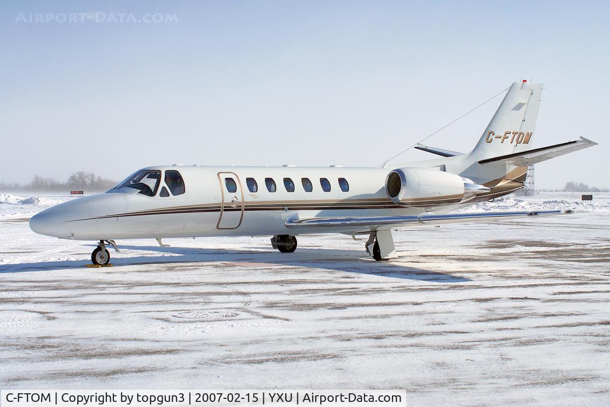 C-FTOM, 2002 Cessna 560 Citation Encore C/N 560-0633, Parked at ESSO ramp.